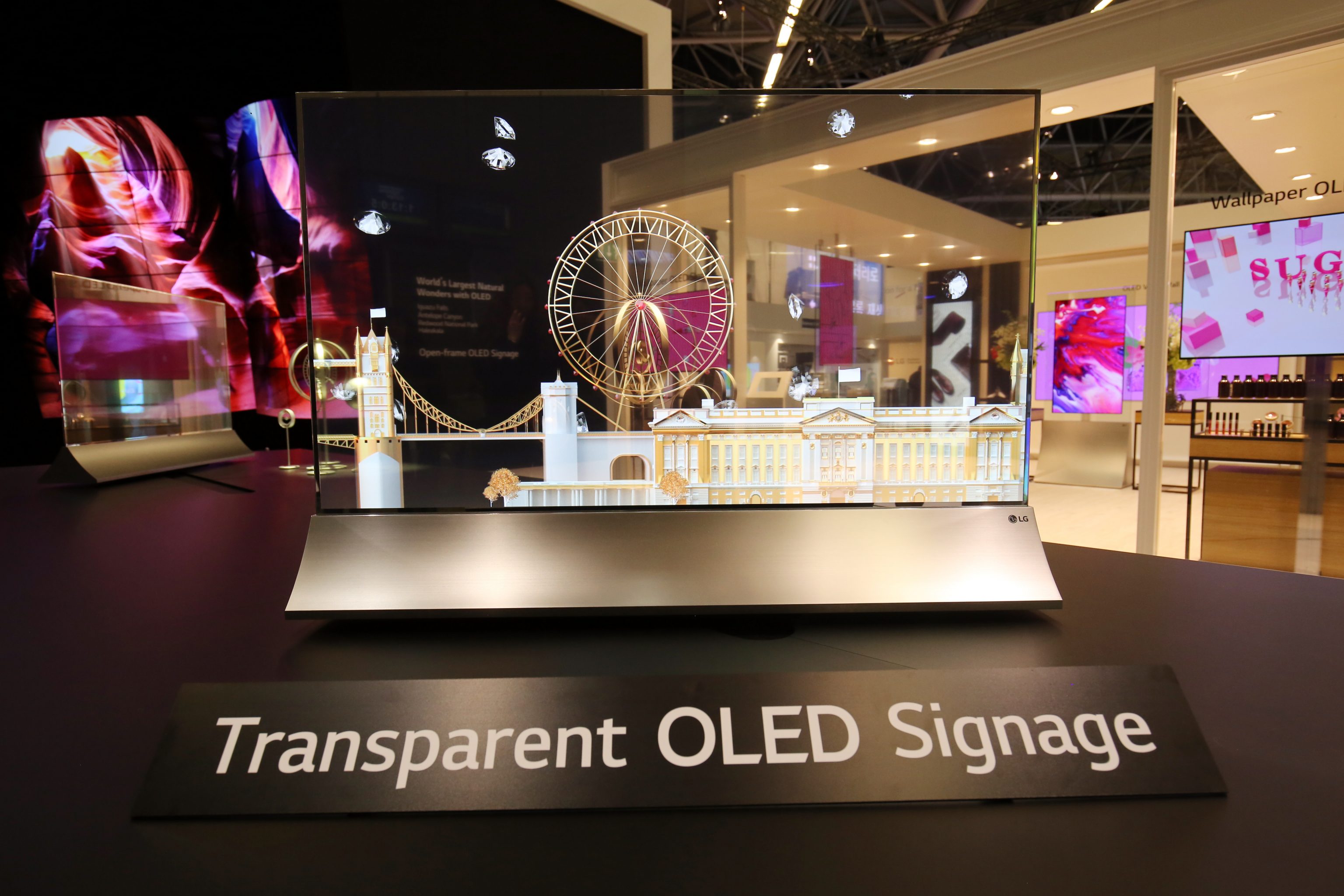 LG's new "beyond imagination" transparent 55" OLED display