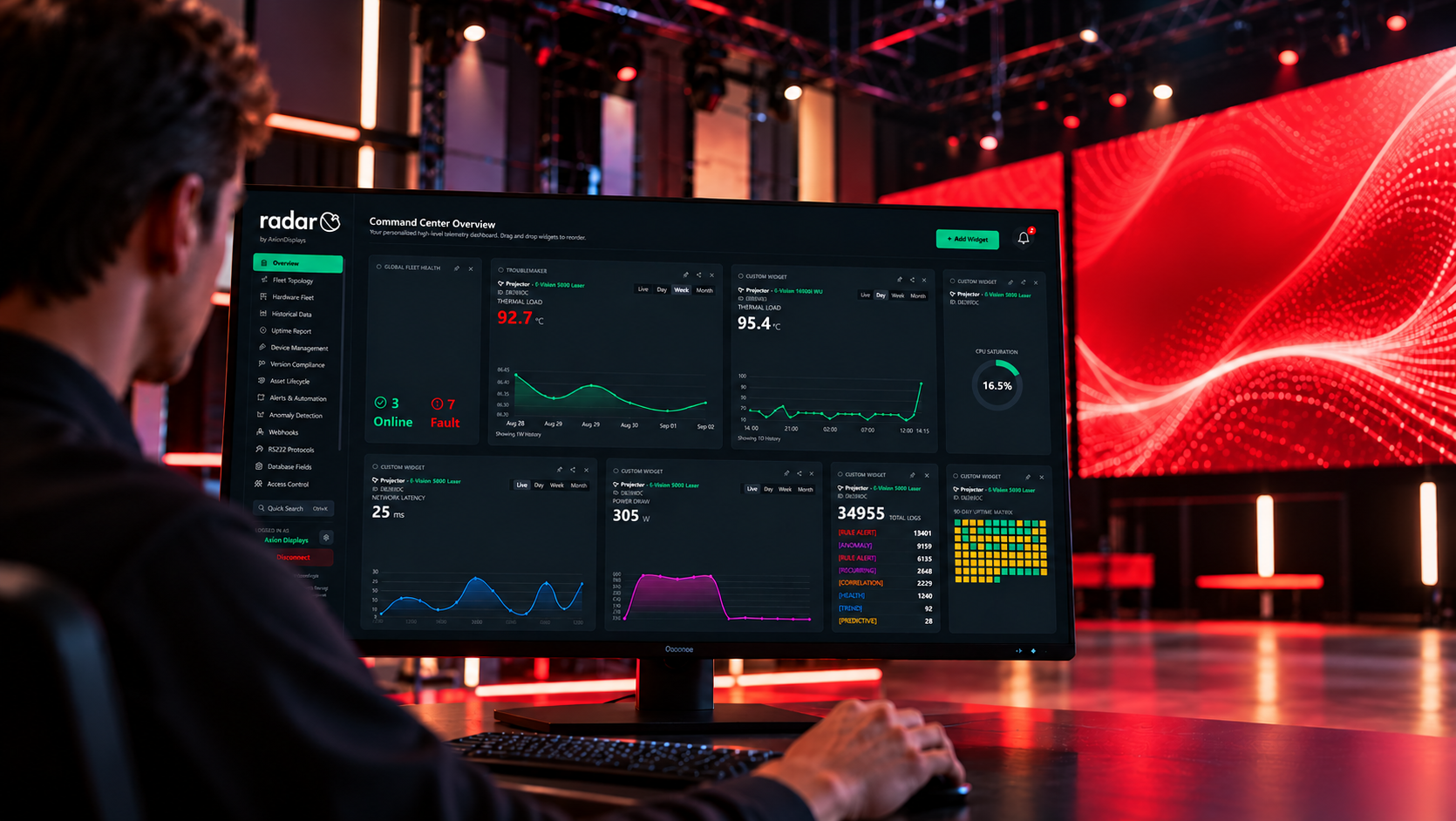 Axion Displays introduces Radar AV monitoring platform - Installation